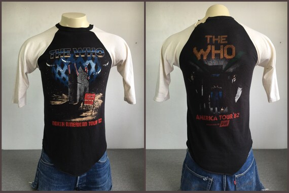 THE WHO Shirt 1982 AMERICA Tour Vintage/ 80's Bas… - image 4