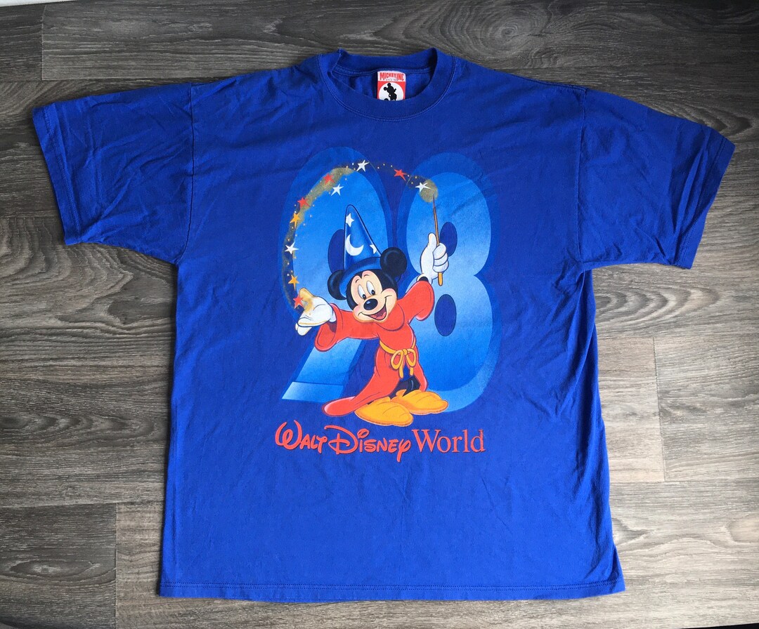 MICKEY MOUSE Shirt 1998 Vintage Wizard Hat Disney World