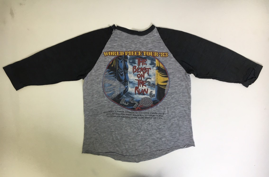 IRON MAIDEN Shirt World Piece Tour 1983 Vintage ORIGINAL 80's