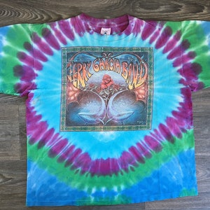 JERRY GARCIA BAND 1993 Tour Shirt Vintage 90s Grateful Dead Tie Dye Guitar Tshirt Jcb Dead Head Tee X-Large