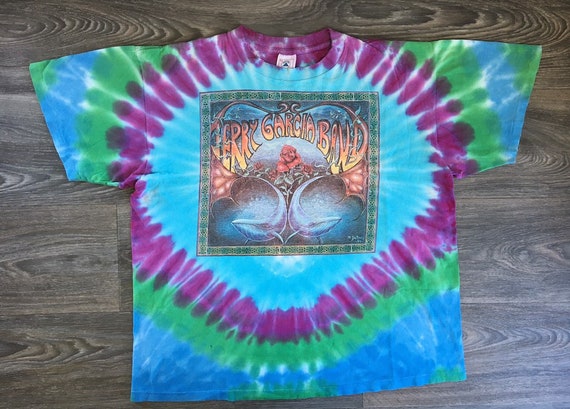 JERRY GARCIA BAND 1993 Tour Shirt Vintage 90s Grateful Dead Tie