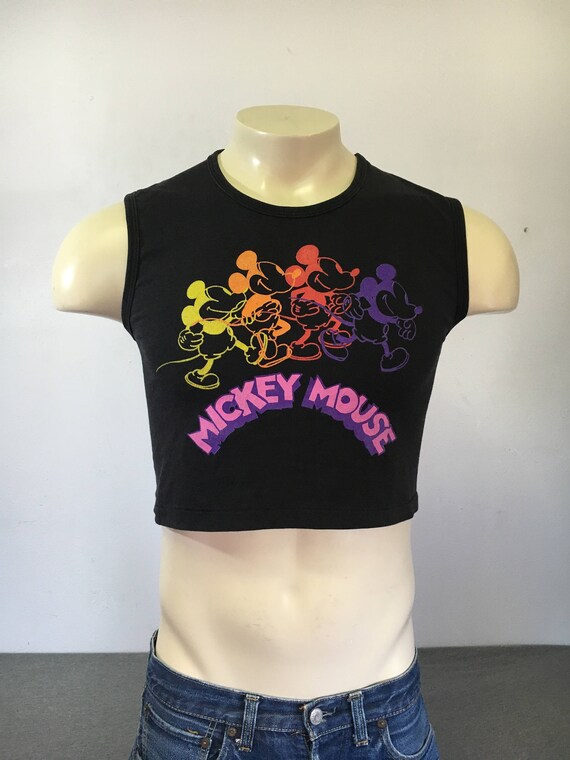 neon crop top 80s