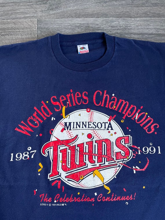 Minnesota Twins Shirt 1987 1991 World Series Champions Baseball