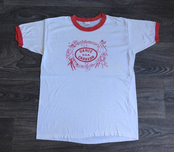 Dance Caravan USA Shirt 70's 80s Vintage Ringer Tshirt - Etsy