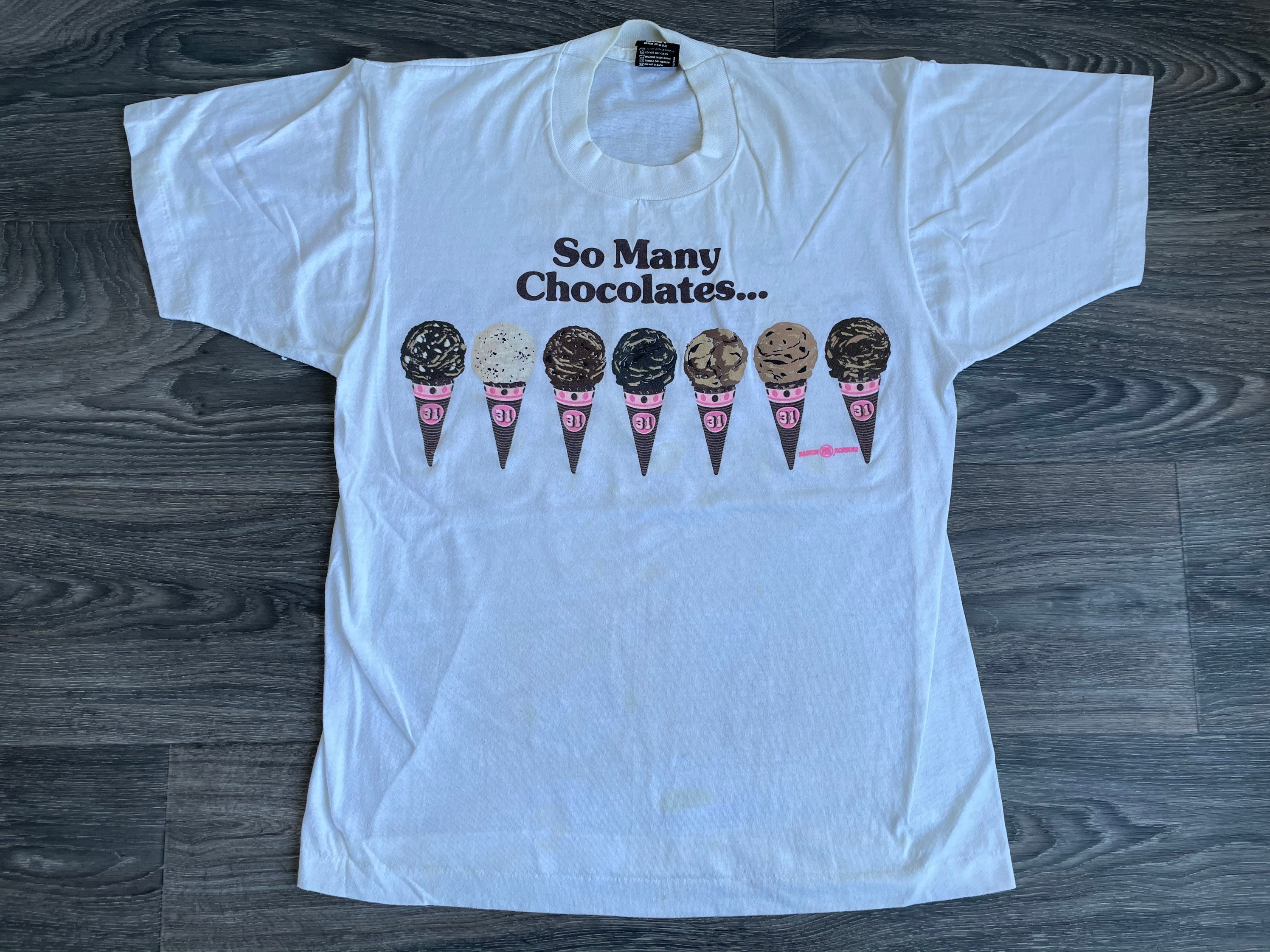 Baskin Robbins Shirt 80s Vintage Ice 