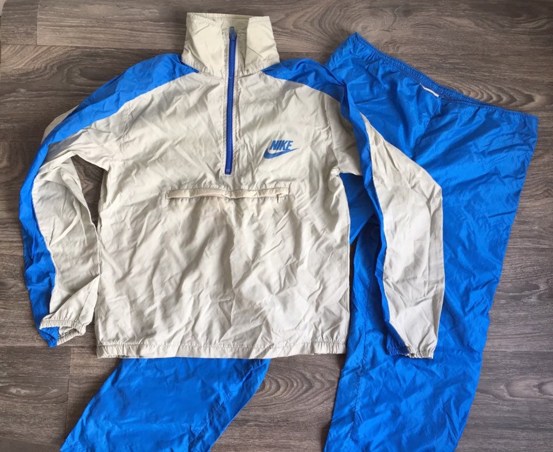 NIKE TRACK SUIT 70s Vintage Windbreaker Jacket Pants Set 1/4 NIKE TRACK SUIT 70s Vintage Windbreaker Jacket Pants Set 1/4