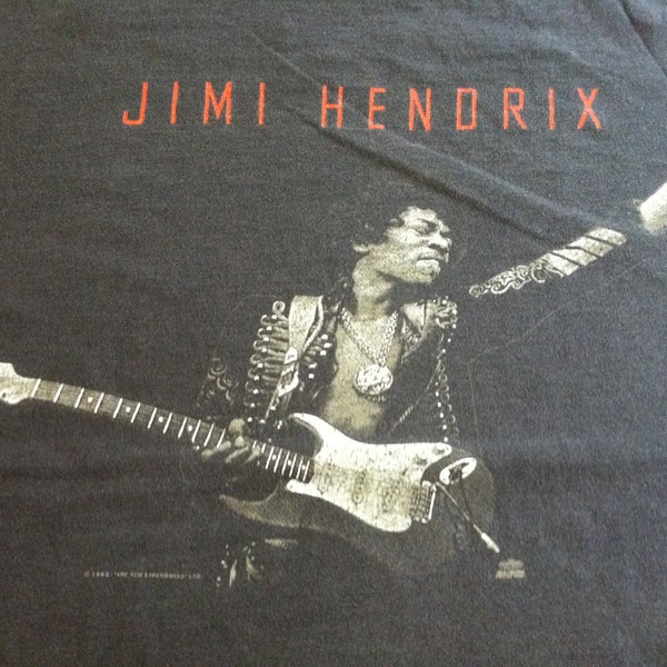 Vintage 1992 JIMI HENDRIX Tshirt/ Original Live Box Set Promo T-shirt/  Are You Experienced Winterland Guitar God Tee