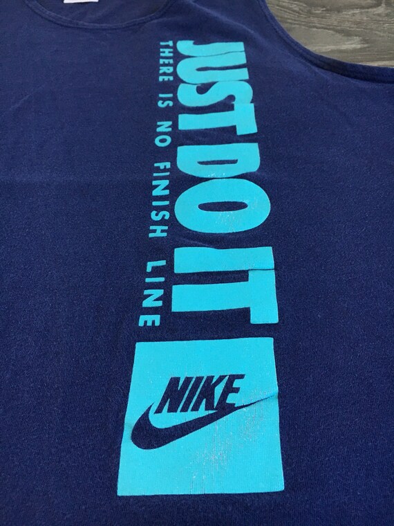 NIKE Shirt Tank Top 90's Vintage GREY Tag Just Do… - image 7