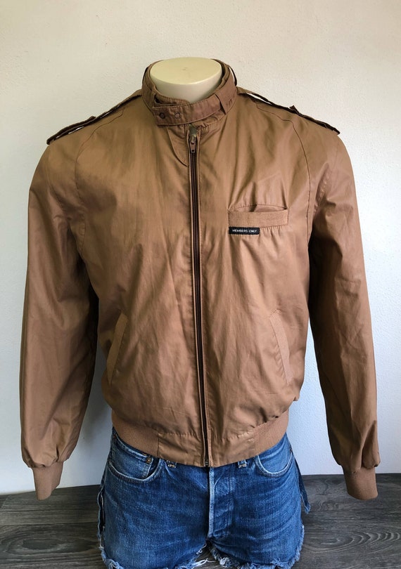 Vintage Members Only Jacket 80 S Soft Brown Europe Craft Image 0