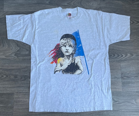 LES MISERABLES Shirt 90s Vintage Les Mis Broadway Musical Play