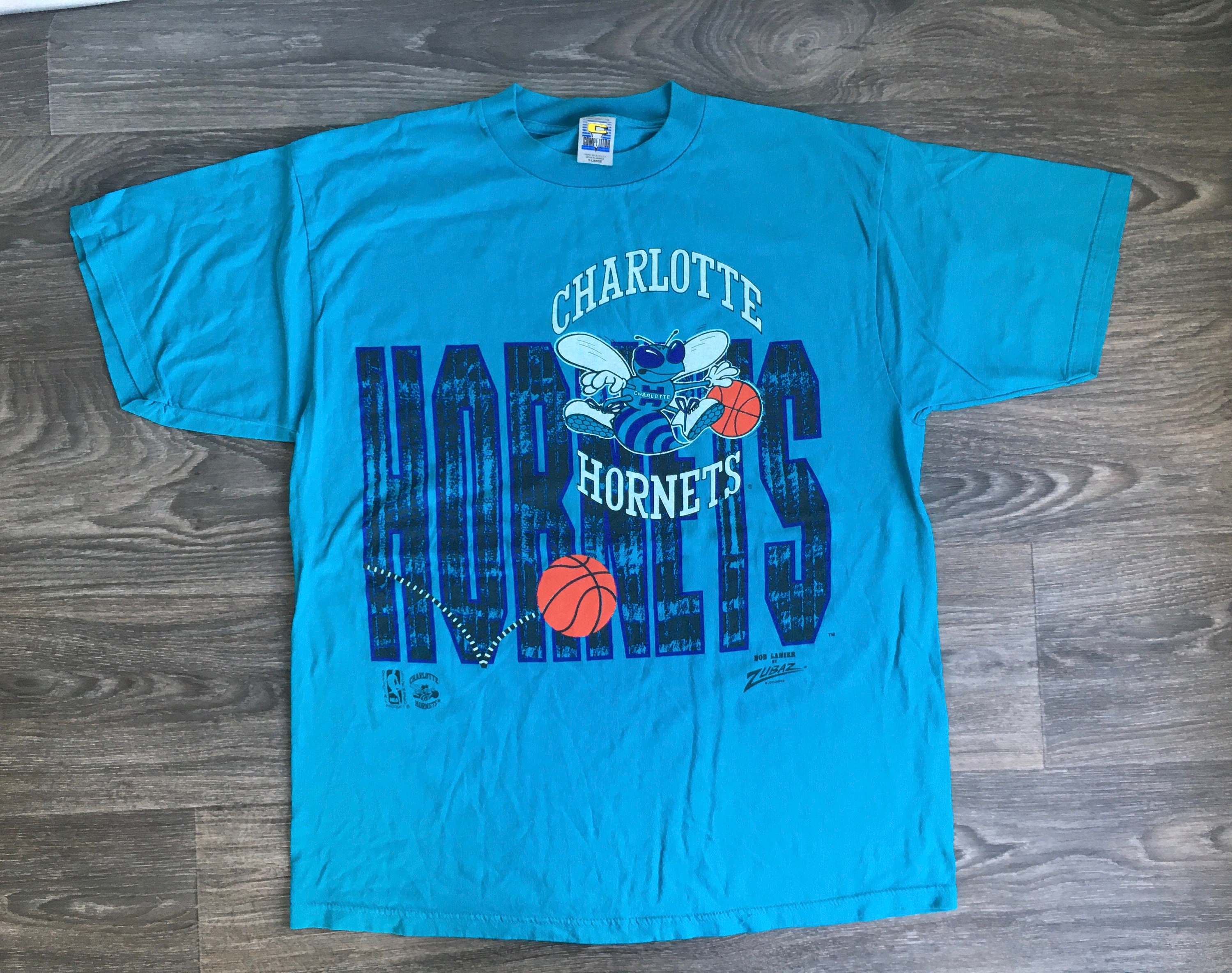 Vintage NBA (Nutmeg) - Charlotte Hornets Single Stitch T-Shirt 1990s Large
