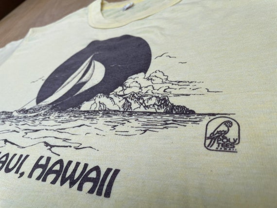 Poly Tees Hawaii Shirt 70s vintage Maui Sailboat … - image 3