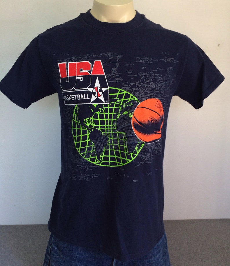 USA Basketball Shirt 90's Vintage/ DREAM TEAM World Etsy