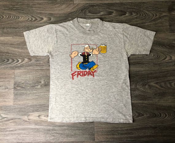 ポパイ 1982 Tシャツ ヴィンテージ 80年代 ソフト 薄手 漫画シャツ  