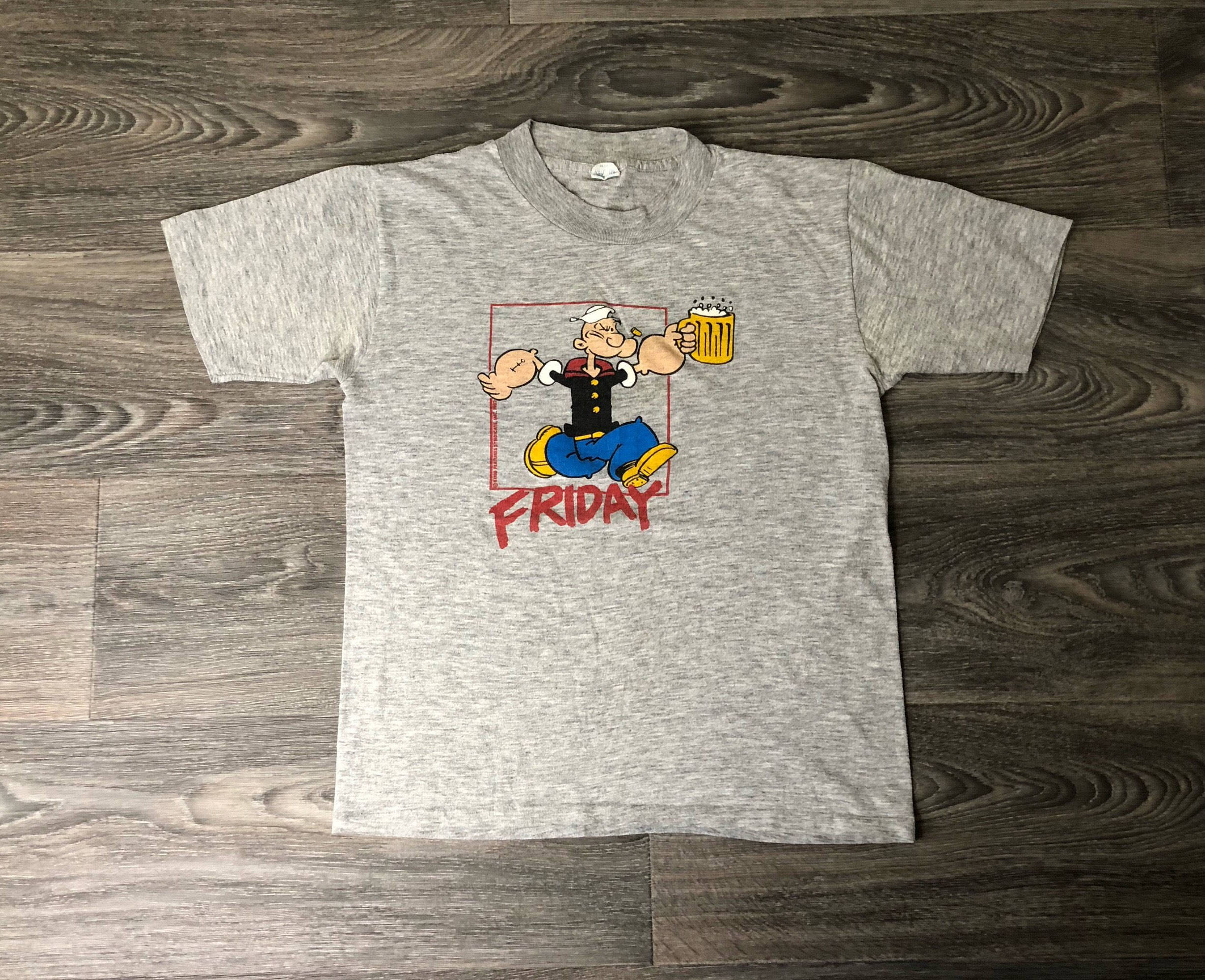 ポパイ 1982 Tシャツ ヴィンテージ 80年代 ソフト 薄手 漫画シャツ