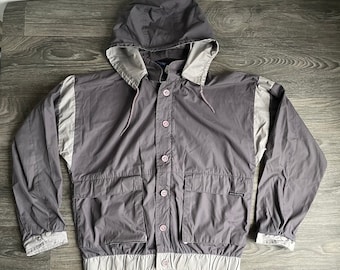 Ocean Pacific Jacket 80s Vintage OP Hooded Windbreaker Full Zip