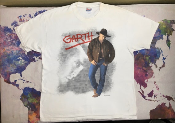 Garth Brooks Shirt 1996 Vintage Rare Graffiti Car… - image 1