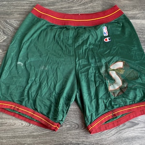 Seattle Supersonics Vintage 80s Sonics Champion Shorts Basketball Mesh Made in USA XL
