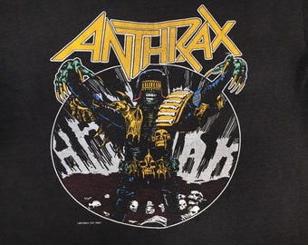 Anthrax Judge Dredd Tshirt Vintage 1987 Rare Among the Living Tour