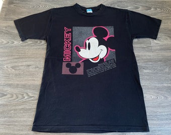 Mickey Mouse Shirt 80's Vintage All Over Print AOP Tie Dye Pastel