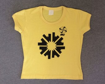 NIKE PINWHEEL 70's Shirt Vintage/ Original RAR! Leichtathletik West Gelb Tshirt / Frauen ausgezeichnet!