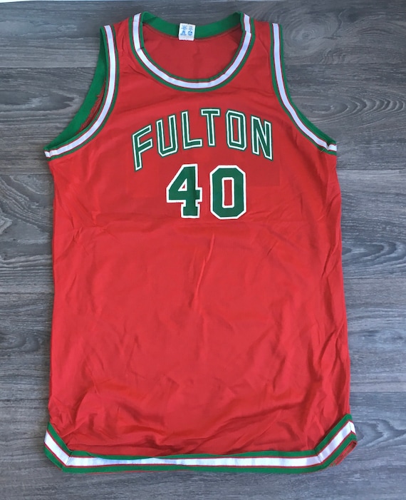 80s-90s Bulldogs Basketball 14 Jersey Black & Orange 