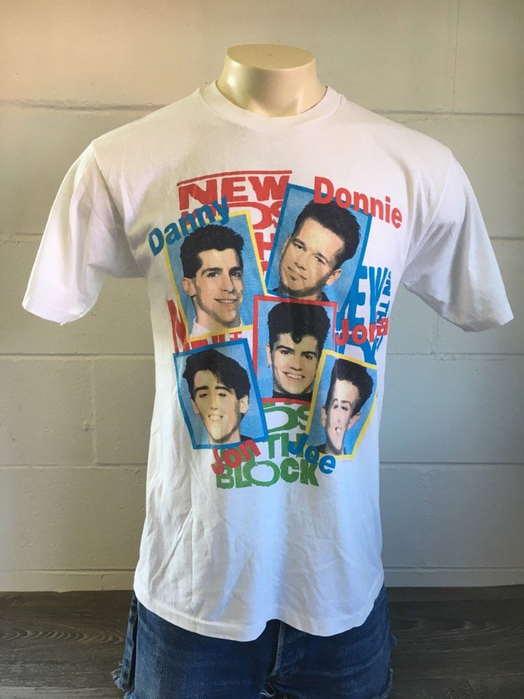 New Kids On The Block T Shirt Vintage 80s 1989 NKOTB Concert Tour Mens Size XL