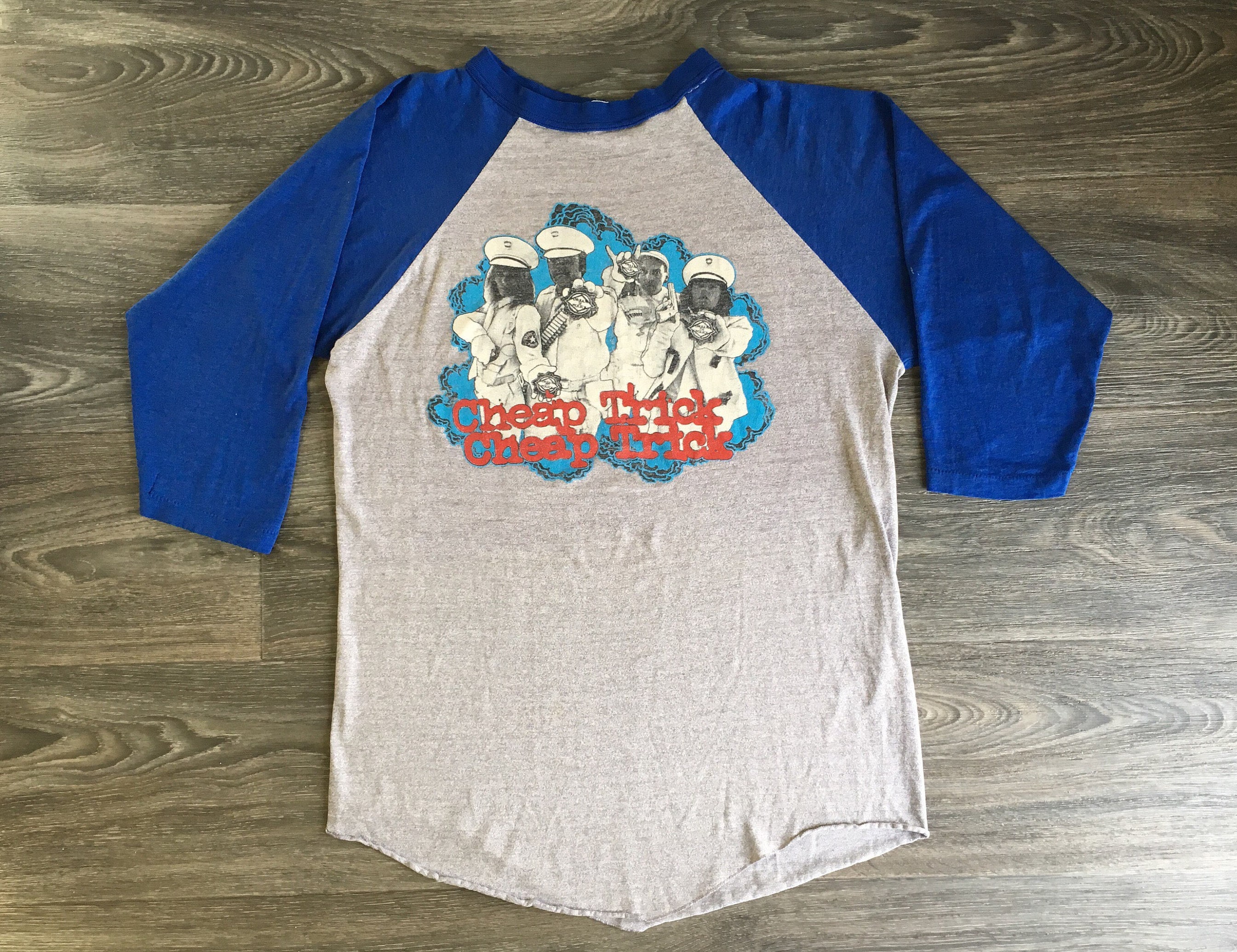 Cheap Trick Tシャツ ビンテージ　L Cheap Trick Original Vintage Rock Worn Down Used T-shirt