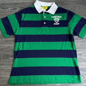 Honey Rock Camp Polo Shirt Vintage 70s Super Soft Wheaton College Striped Collared Y2K Top Velva Sheen USA Made Large