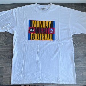 Monday Night Football Shirt 90s&#39; Vintage Lee ABC NFL Tshirt Nutmeg XXL