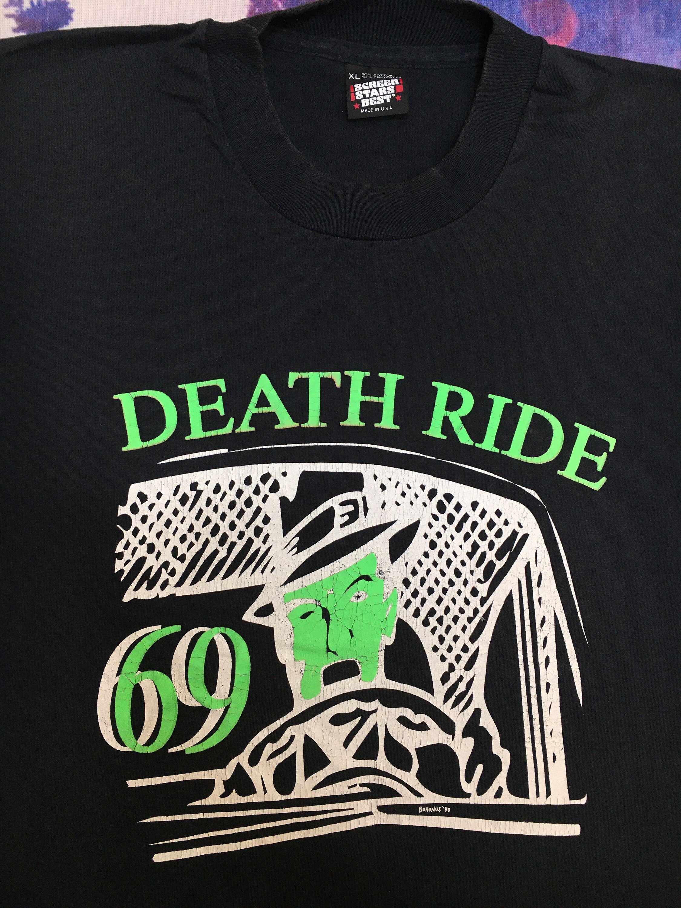 Death Ride 69 Shirt Vintage 1990 Rare Industrial Tribal Garage Band Tee ...