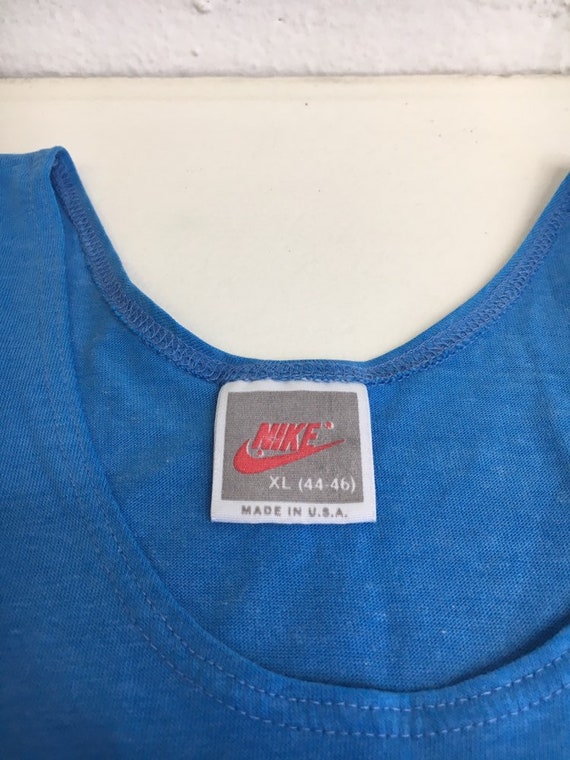 Vintage NIKE Tank Top 90's GREY Tag Shirt Soft Bl… - image 3