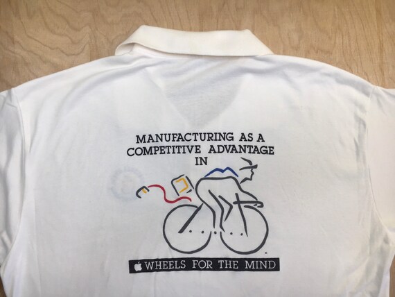 Apple Employee shirt rare 80s “Wheels for the min… - image 4