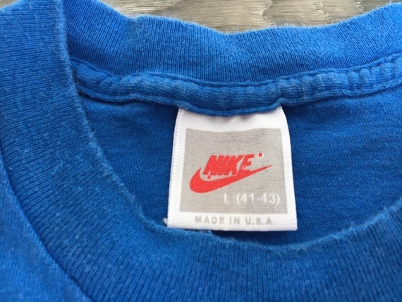 Nike Shirt 90s Vintage Grey Tag Shadow Block Lett… - image 3