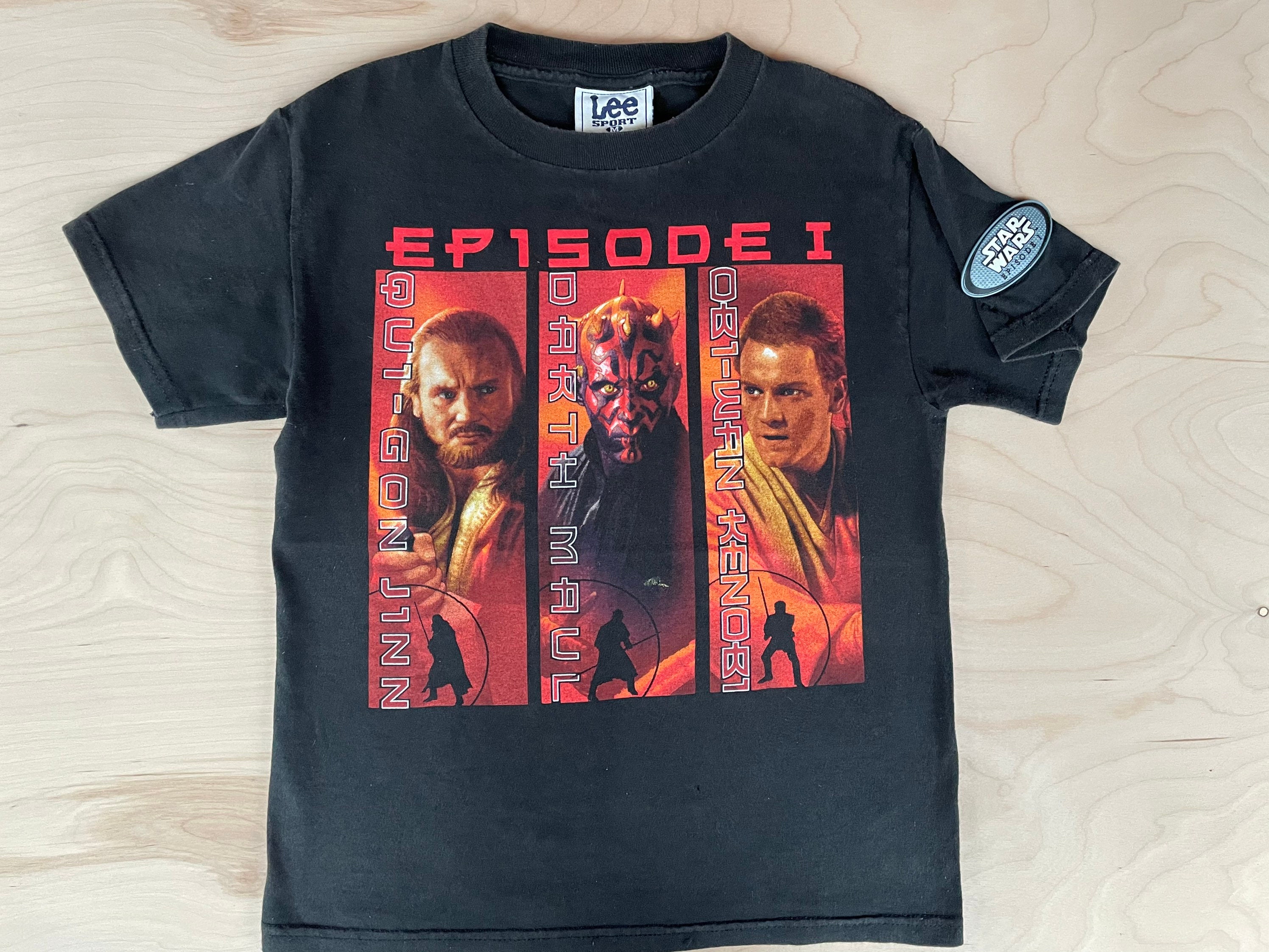 Star Wars Episode 1 Shirt Lee Nutmeg 1999 Movie 90s Darth Maul Obi