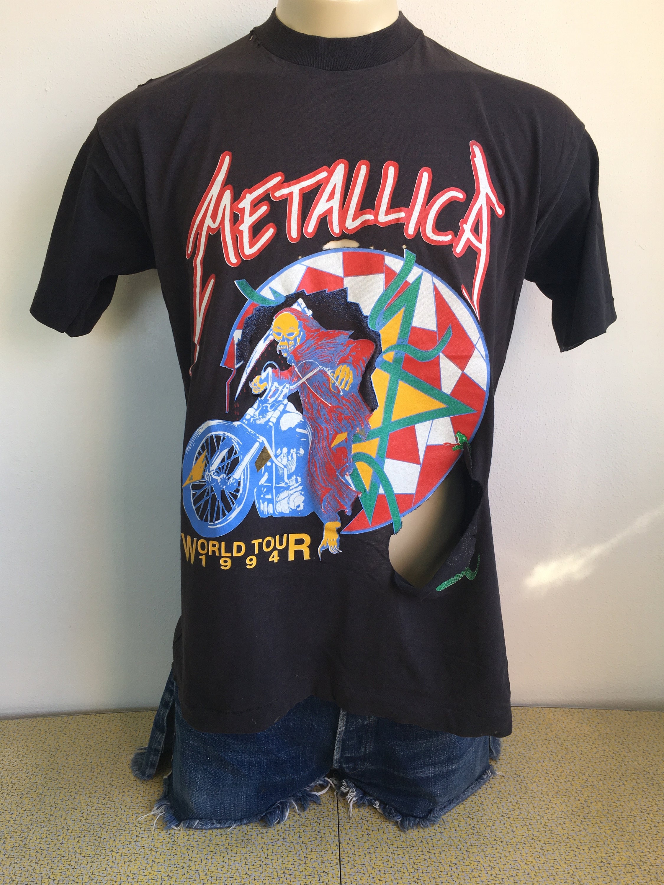 METALLICA 1994 Shirt World Tour 90s Tshirt Rock Roll Heavy Metal