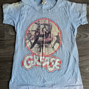 Grease Shirt 1978 Vintage Movie Tee Iron On Transfer John Travolta Olivia Newton John Danny Sandy Hanes USA Kids Youth 6-8