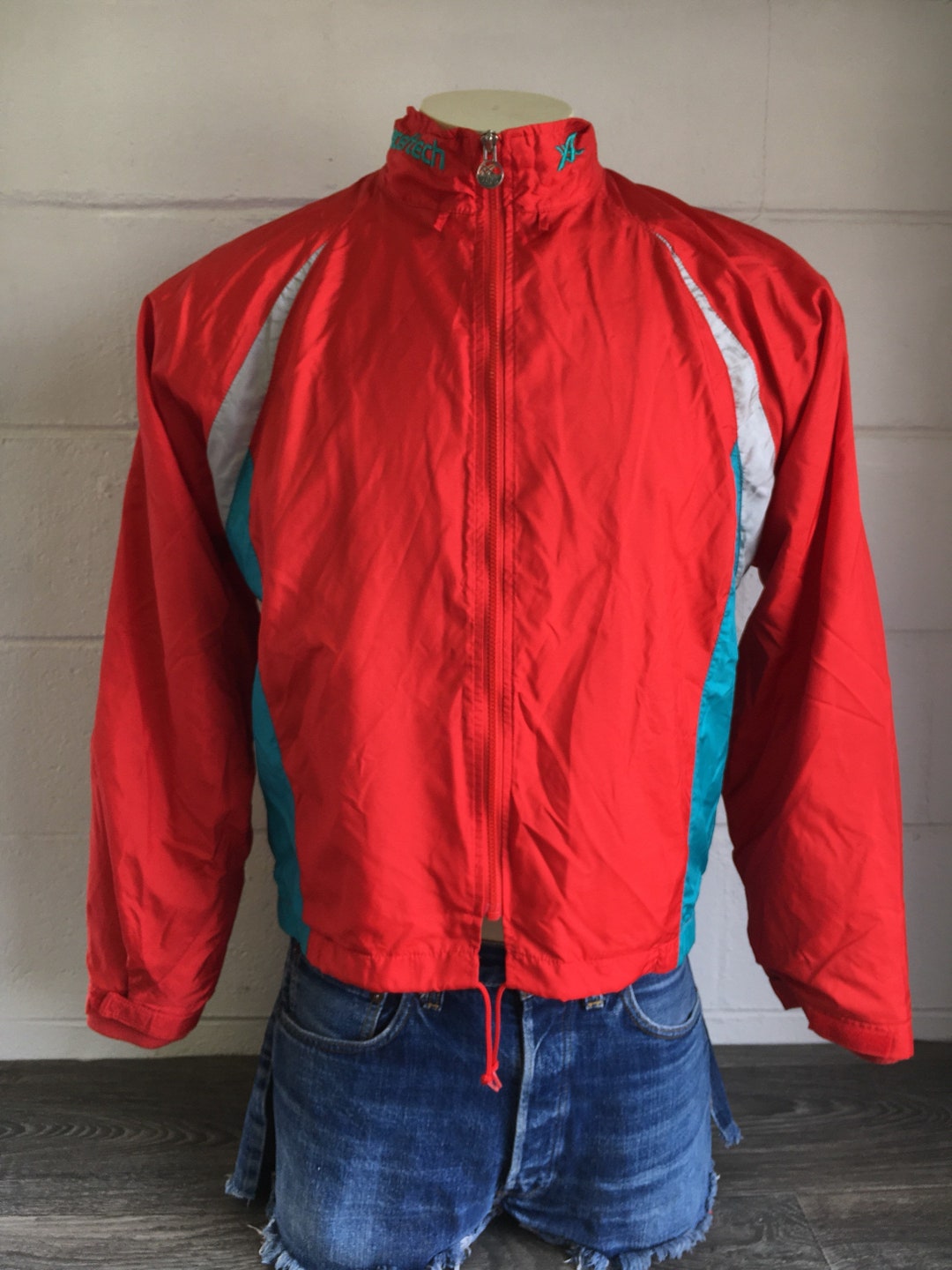 ASICS Jacket WINDBREAKER 80's Vintage EXCELTECH/ Full Zip - Etsy