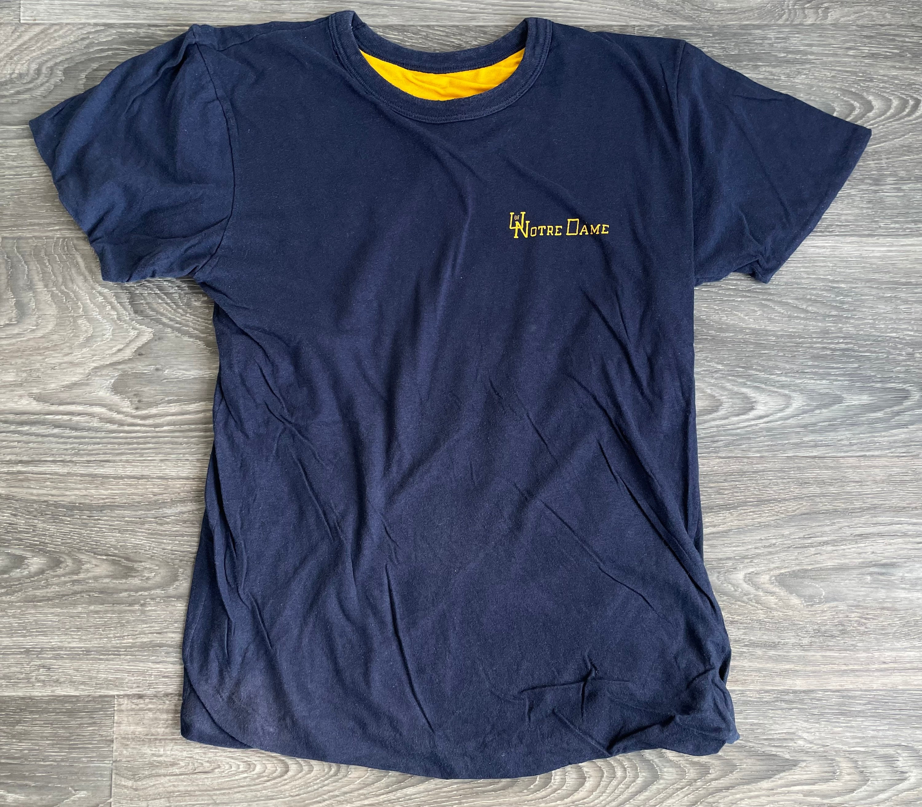Notre Dame Shirt 70s Vintage CHAMPION Reversible Tshirt Gym