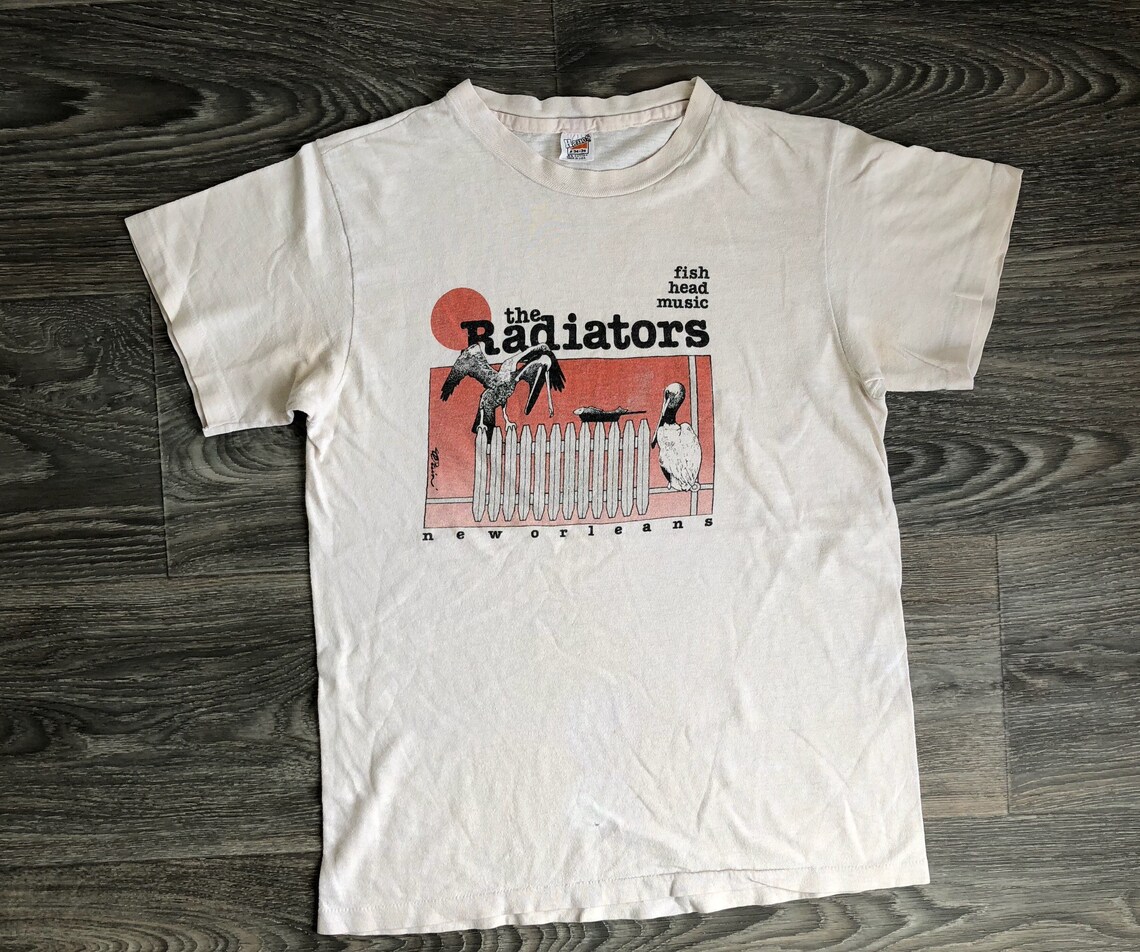 The Radiators Shirt 70s Vintage New Orleans Fish Head Music Etsy