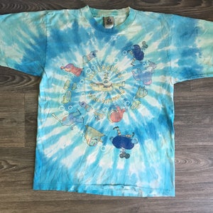 yellow submarine tie dye shirt
