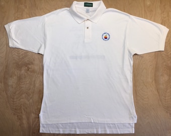 Apple Employee shirt rare 80s “Wheels for the mind” Vintage polo art by Clement Mok Mac Macintosh Computer Tech Steve Jobs Shirt size L/XL