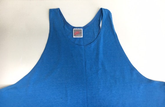 Vintage NIKE Tank Top 90's GREY Tag Shirt Soft Bl… - image 8