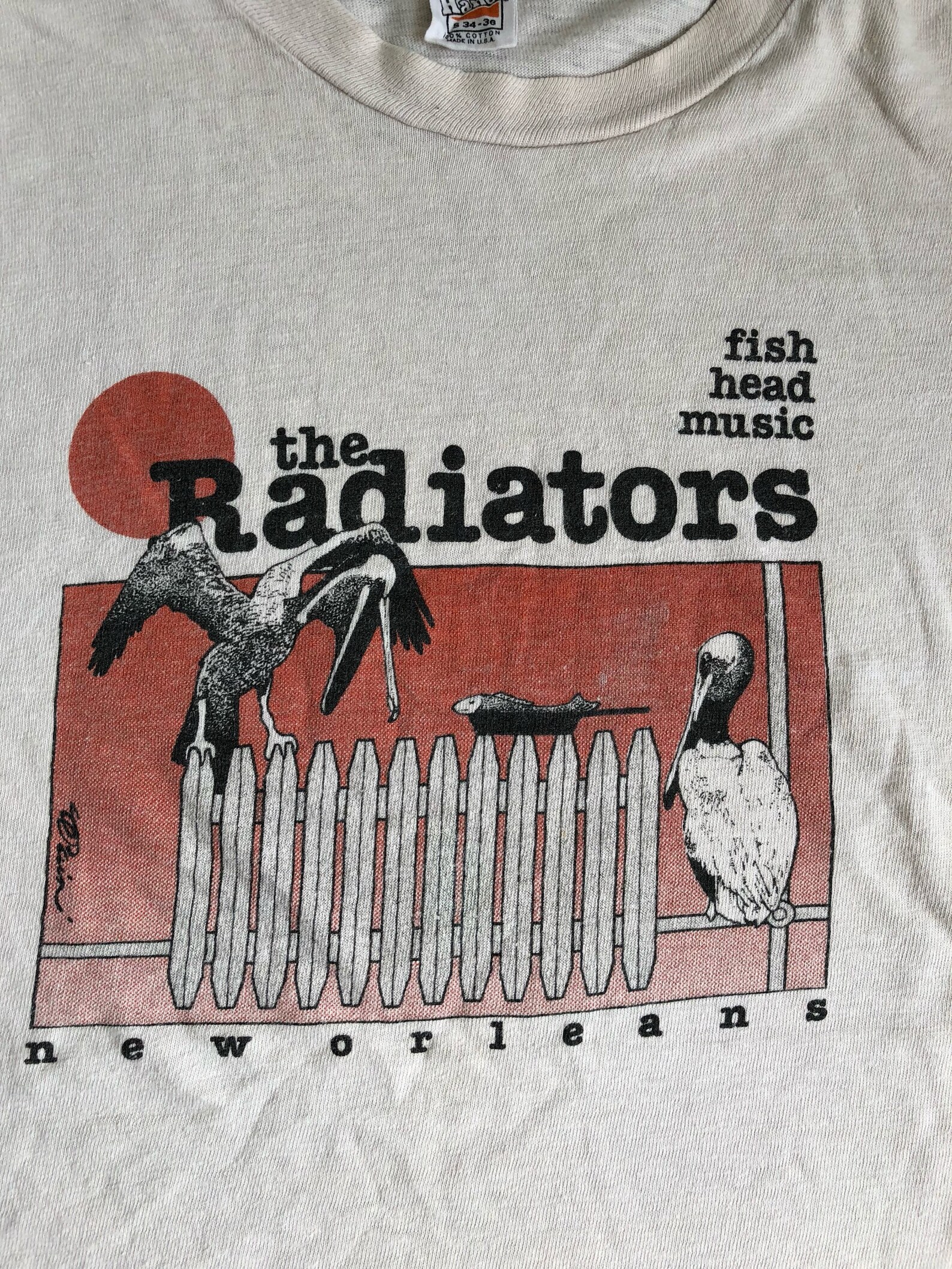 The Radiators Shirt 70s Vintage New Orleans Fish Head Music Etsy