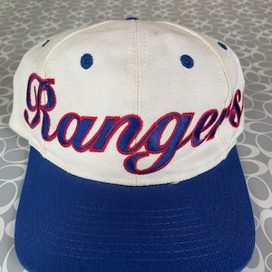 New York Rangers snapback hat 90s vintage Twins tag rare big spell out NHL Hockey team cap