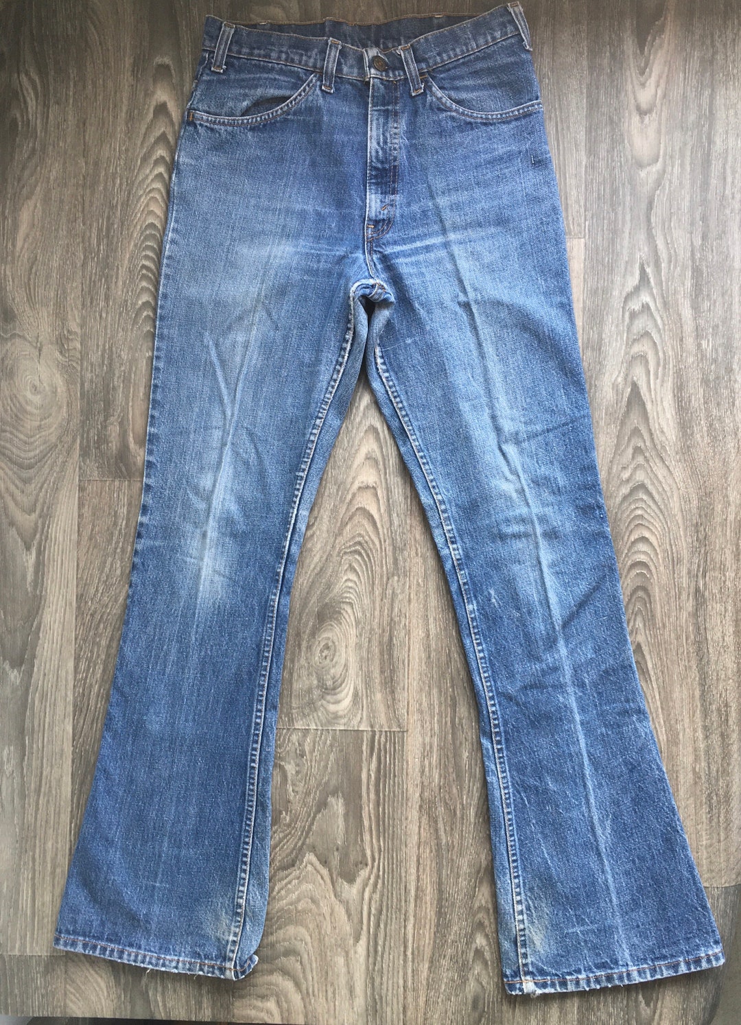 Levis Denim Jeans 70s Vintage High Waist Bell Bottom Flare - Etsy