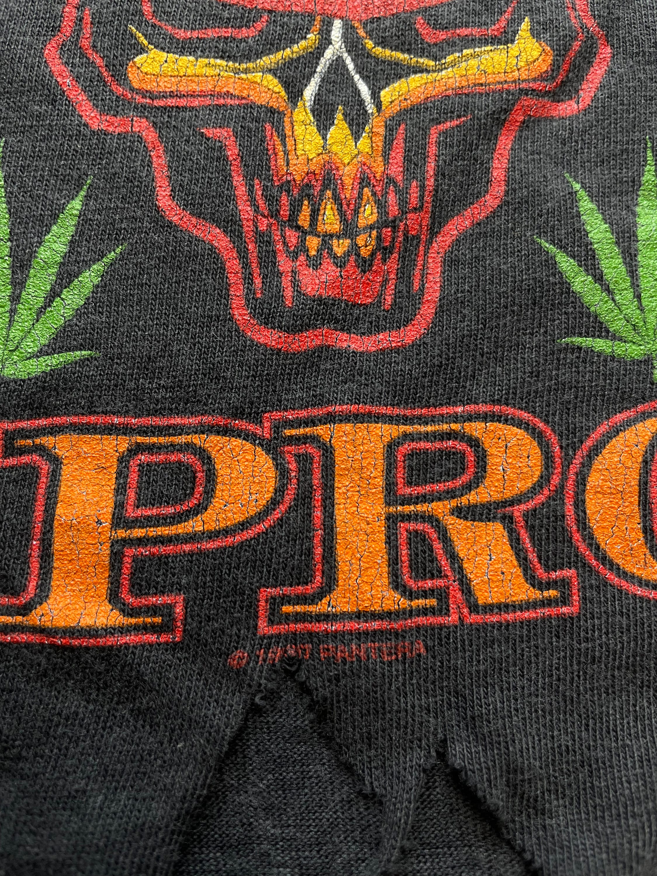 Pantera Shirt Reworked 1997 Vintage 101 Proof Weed Skull Art Pantera Shirt Reworked 1997 Vintage 101 Proof Weed Skull Art