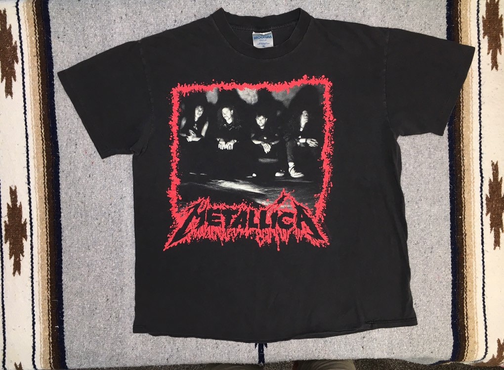 Vtg Metallica Tshirt 1990 Pushead Eyeballs Europe North America