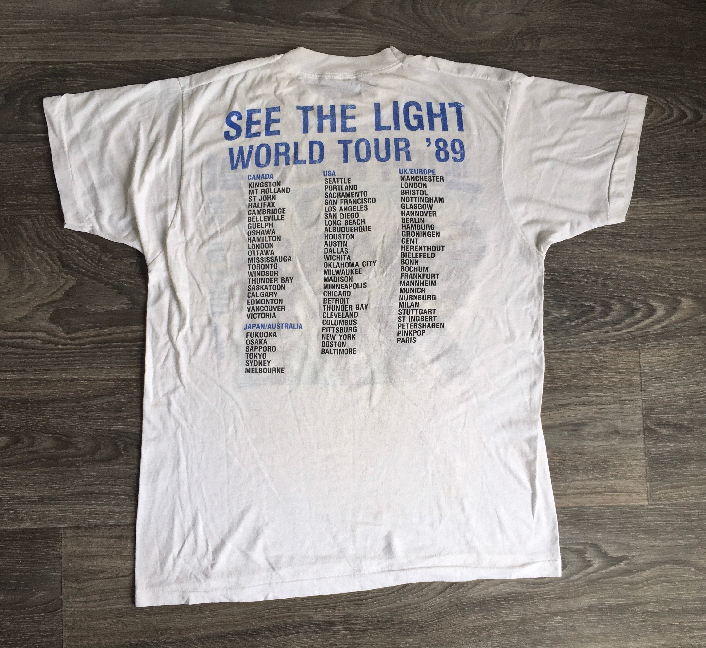 Jeff Healey Band Shirt 1989 See the Light Album Promo Vintage Tee