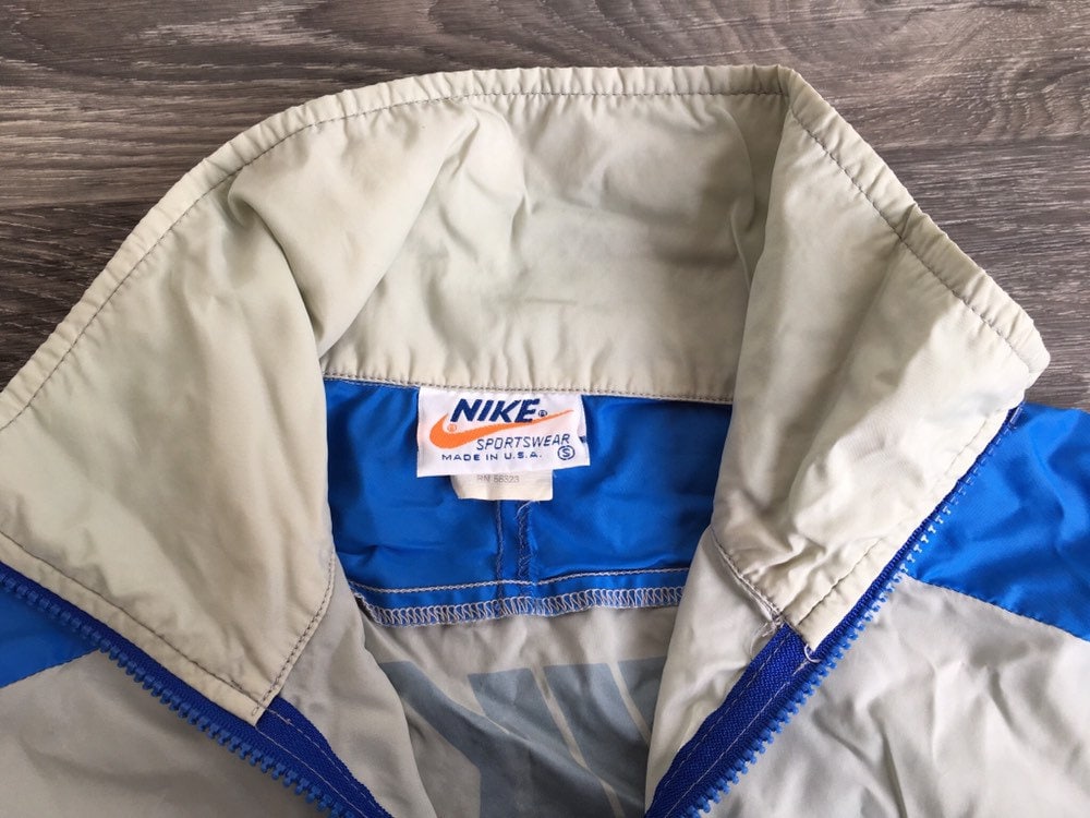 NIKE TRACK SUIT 70s Vintage Windbreaker Jacket Pants Set 1/4 Zip